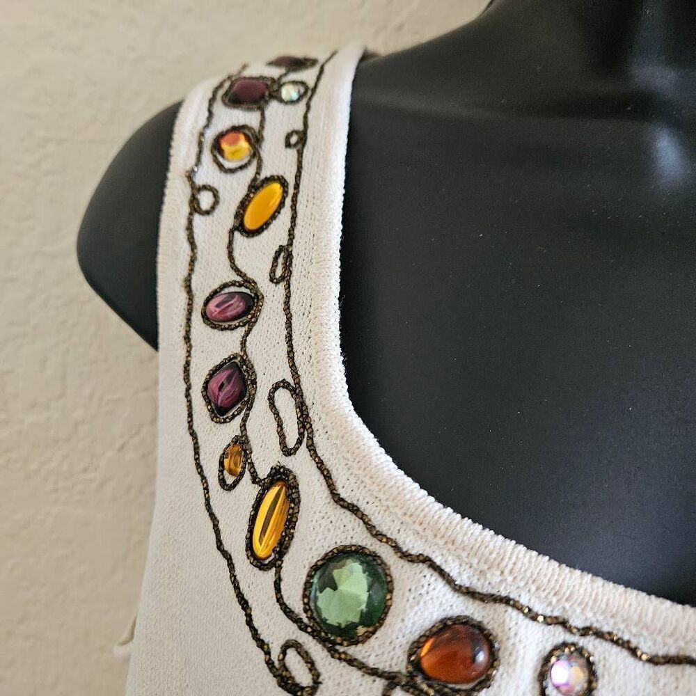 St. John Beaded Knit Shell - Picture 4 of 7